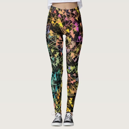 Dreiecke in Bewegung Leggings (Vorderseite)