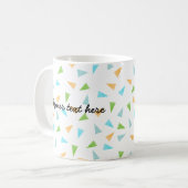 Dreiecke in den Pastellfarben, modernes Muster Kaffeetasse (Vorderseite Links)