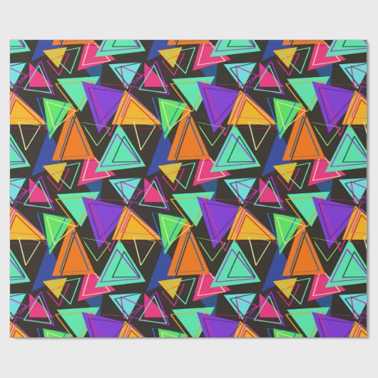Dreiecke in Farbwrackpapier Geschenkpapier (Flach)
