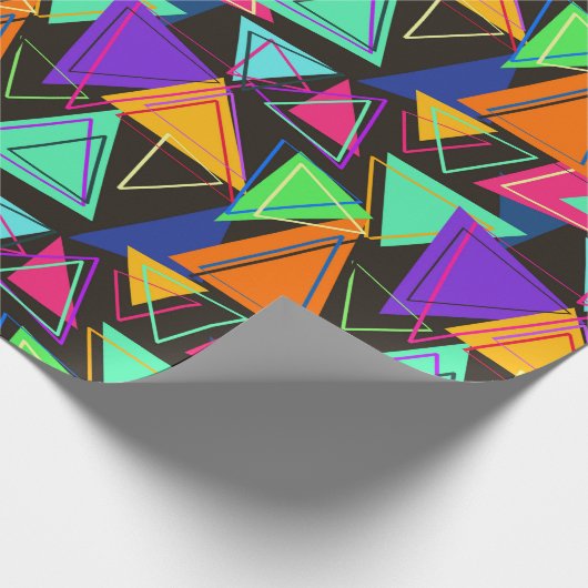 Dreiecke in Farbwrackpapier Geschenkpapier (Ecke)