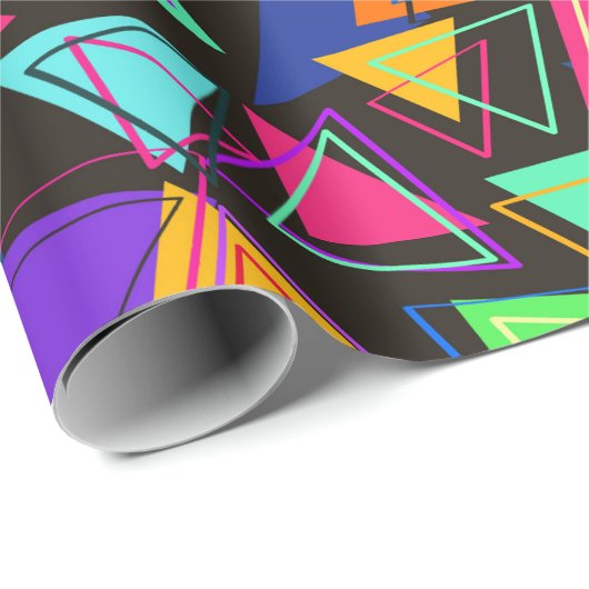 Dreiecke in Farbwrackpapier Geschenkpapier (Rolleneckpunkt)