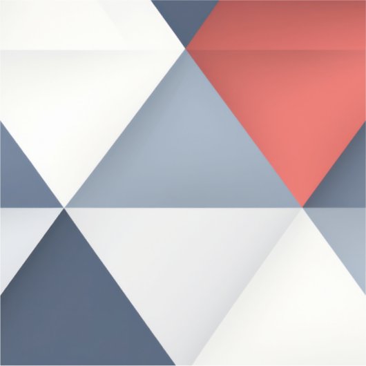 Dreiecke in Grautönen mit Rot Aufkleber (Vorderseite)