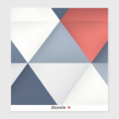 Dreiecke in Grautönen mit Rot Aufkleber (Blatt)