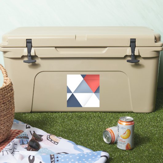 Dreiecke in Grautönen mit Rot Aufkleber (Kühler)