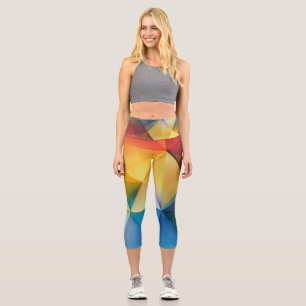 Dreiecke in Regenbogenfarben Capri Leggings