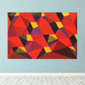 Dreiecke in Rot Leinwanddruck (Insitu (Holzboden))