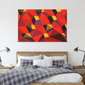 Dreiecke in Rot Leinwanddruck (Insitu (Schlafzimmer))