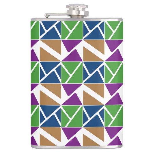 Dreiecke in verschiedenen Winkelgrafiken Flachmann (Vorderseite)