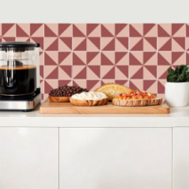 Dreiecke in Wien und rosa Quarzgeometrie Fliese