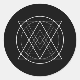 Dreiecke innerhalb des Kreises Runder Aufkleber