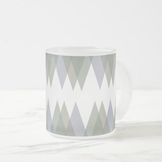 Dreiecke Khaki Mattglastasse (VorderseiteRechts)