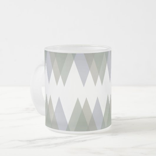 Dreiecke Khaki Mattglastasse (Vorderseite Links)