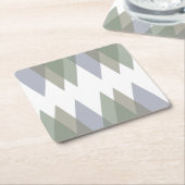 Dreiecke Khaki Rechteckiger Pappuntersetzer (angewinkelt)