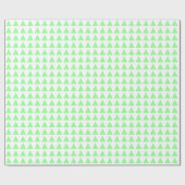 Dreiecke - Minzgrün auf Weiß Geschenkpapier (Flach)