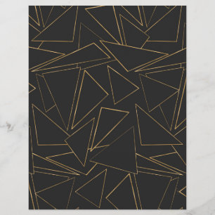 Dreiecke mit Minimalistischen geometrischen Goldrä Briefbogen