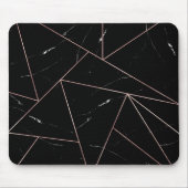 Dreiecke mit schwarzem geometrischem Marmor Gold-K Mousepad (Vorne)