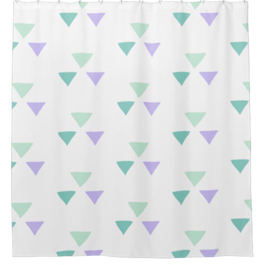 Dreiecke mit Wasserfarbe| Pastell Geo Duschvorhang (Vorderseite)