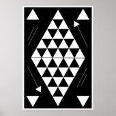 Dreiecke mit weißer Geometrie Poster (Vorne)
