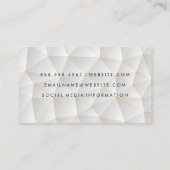 Dreiecke mit weißer Geometrie | QR Code Business C Visitenkarte (Rückseite)