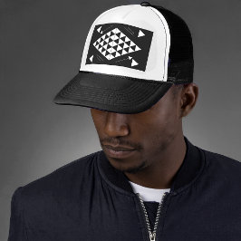 Dreiecke mit weißer Geometrie Truckerkappe