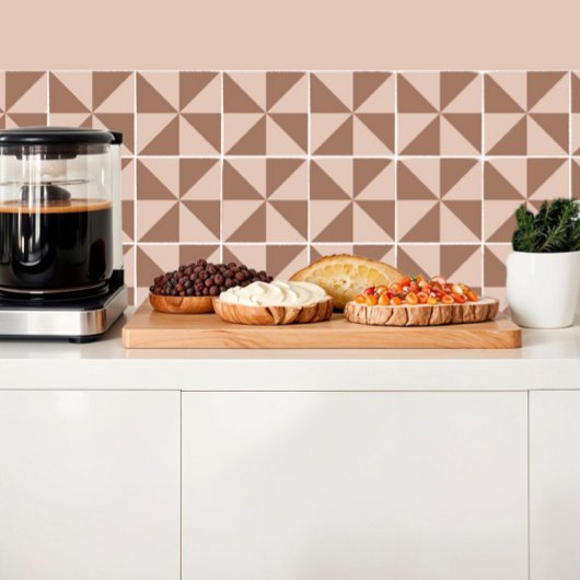 Dreiecke Mocha geometrische Muster Fliese