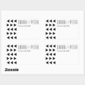 Dreiecke moderne personalisierte Aufkleber (Blatt)