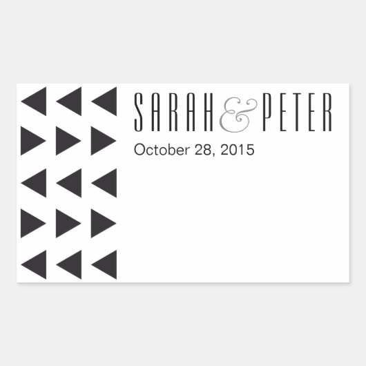 Dreiecke moderne personalisierte Aufkleber (Vorderseite)