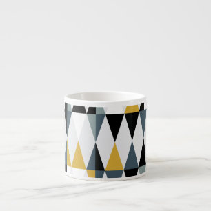 Dreiecke: Modernes Vintages geometrisches Muster. Espressotasse