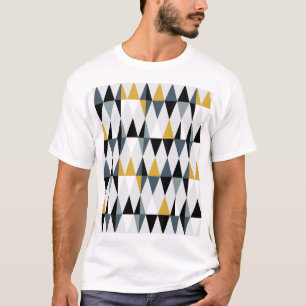 Dreiecke: Modernes Vintages geometrisches Muster. T-Shirt