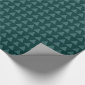 Dreiecke: Moss grün auf dunkelgrün Geschenkpapier (Ecke)