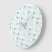 Dreiecke Muster 4 Große Wanduhr (Winkel)