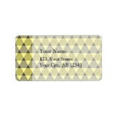 Dreiecke Muster Adressaufkleber (Vorne)