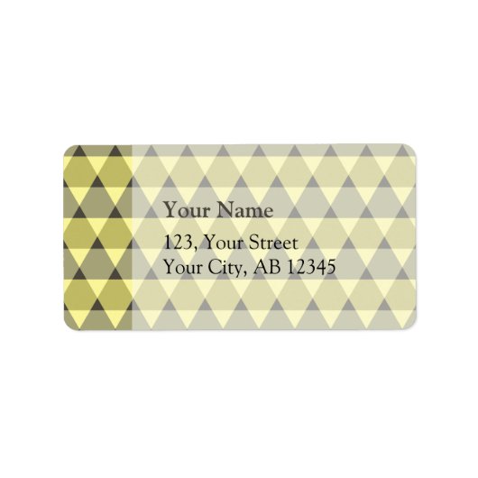 Dreiecke Muster Adressaufkleber (Vorne)