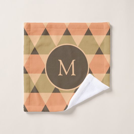 Dreiecke Muster Badhandtuch Set (Waschlappen)