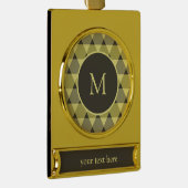 Dreiecke Muster Banner-Ornament Gold (Rechts)