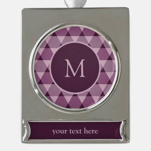 Dreiecke Muster Banner-Ornament Silber (Vorderseite)