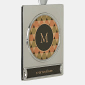 Dreiecke Muster Banner-Ornament Silber (Rechts)