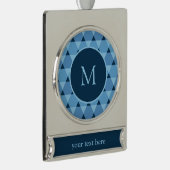 Dreiecke Muster Banner-Ornament Silber (Rechts)