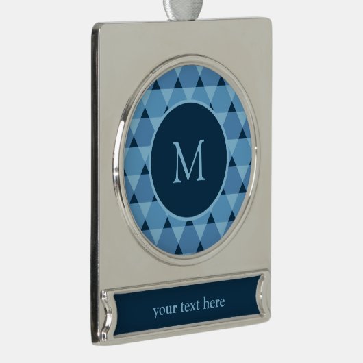 Dreiecke Muster Banner-Ornament Silber (Rechts)