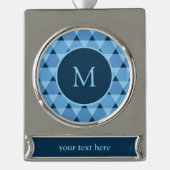 Dreiecke Muster Banner-Ornament Silber (Vorderseite)