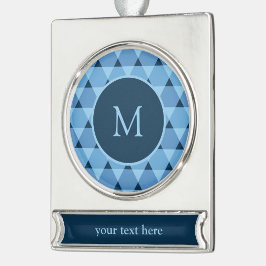 Dreiecke Muster Banner-Ornament Silber (Links)