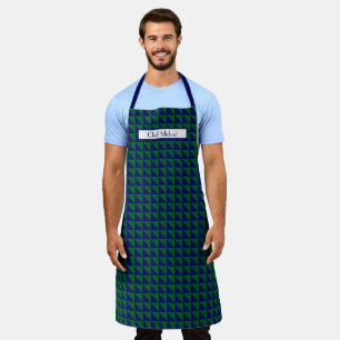 Dreiecke Muster DIY Farben Grün Navy SV Schürze