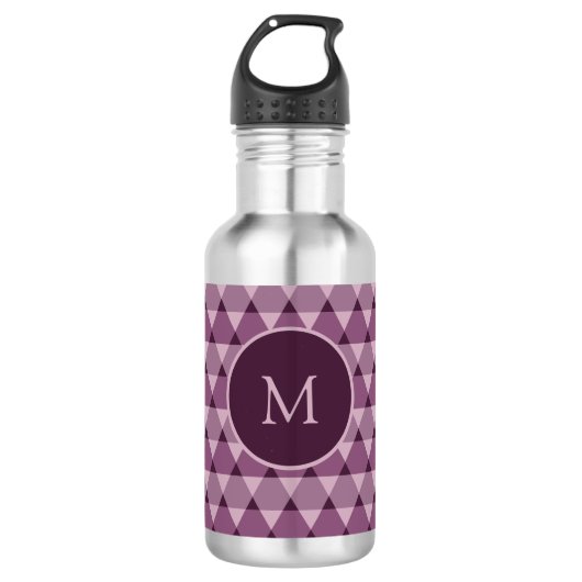 Dreiecke Muster Edelstahlflasche (Vorderseite)