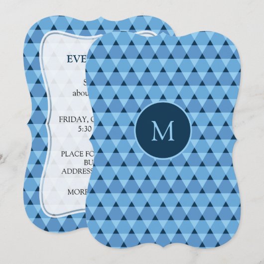 Dreiecke Muster Einladung (Vorne/Hinten)