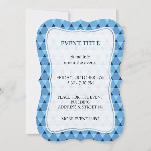 Dreiecke Muster Einladung (Rückseite)
