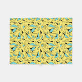 Dreiecke Muster - Gelb und Türkis Fleecedecke (Vorderseite (Horizontal))