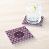 Dreiecke Muster Glasuntersetzer (Schrägansicht)