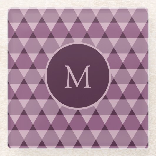 Dreiecke Muster Glasuntersetzer (Vorderseite)