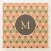 Dreiecke Muster Glasuntersetzer (Vorderseite)