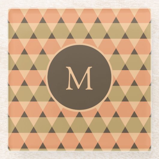 Dreiecke Muster Glasuntersetzer (Vorderseite)